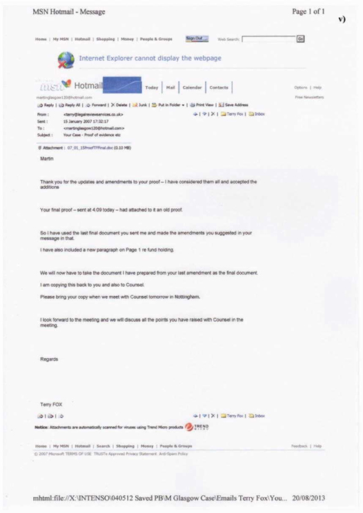 v) Terry Fox Fund Holding E-mail