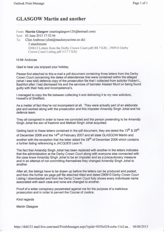 z) GLASGOW Martin and Another E-mail